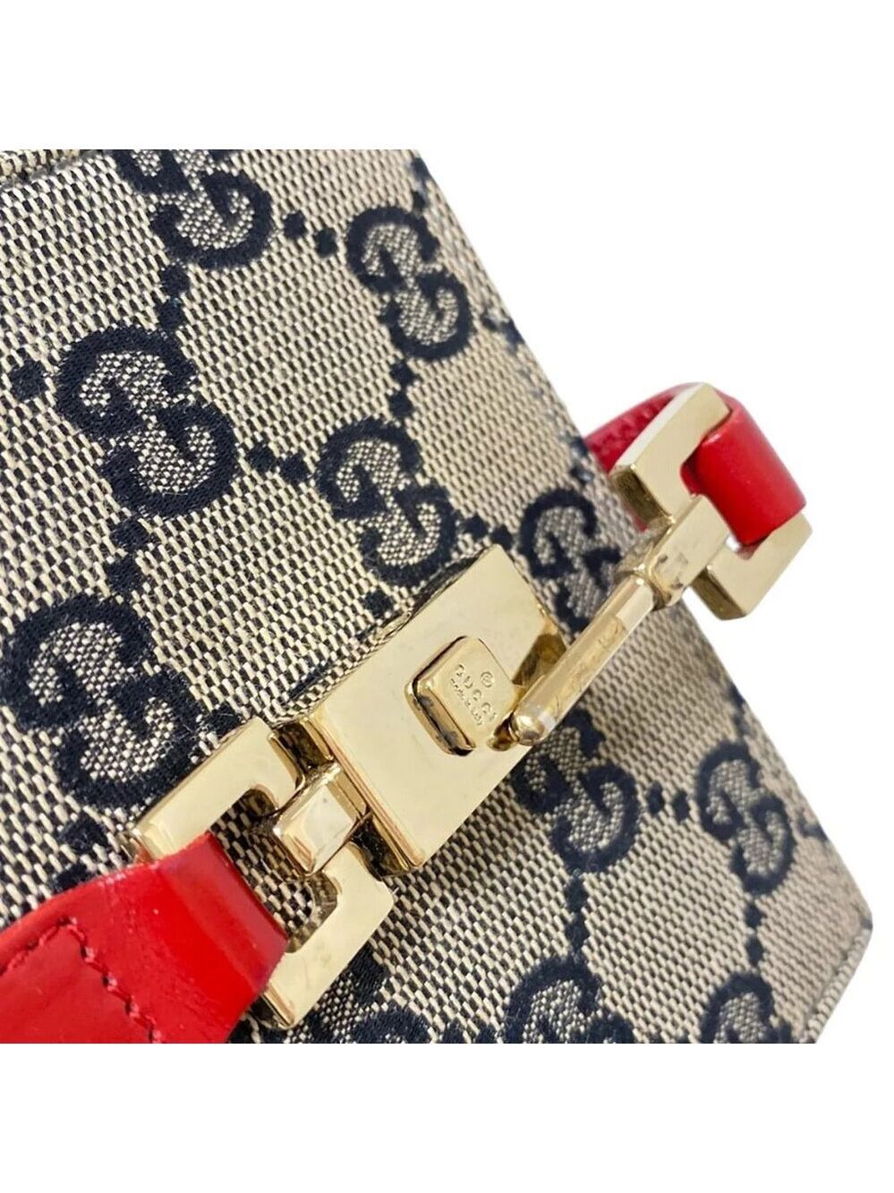 Authentic GUCCI Jackie GG Pattern Jacquard Leather Wallet br176-112025 - Picture 4 of 8